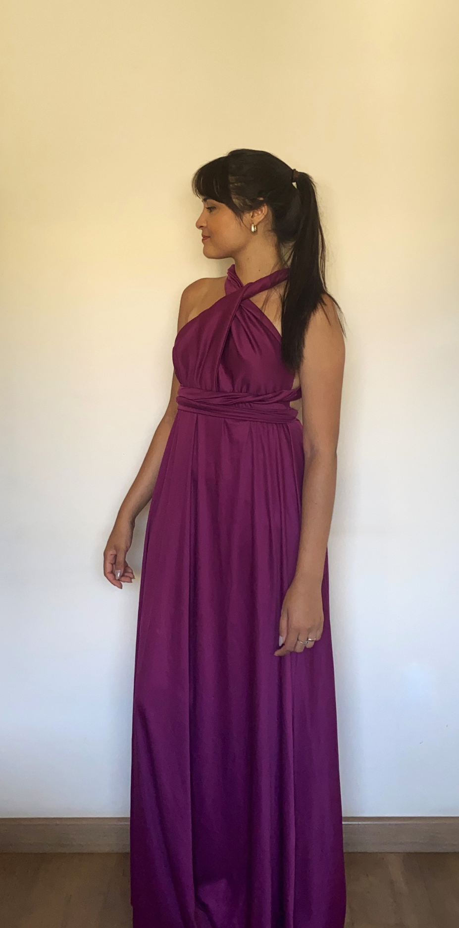 Vestido multiformas fucsia