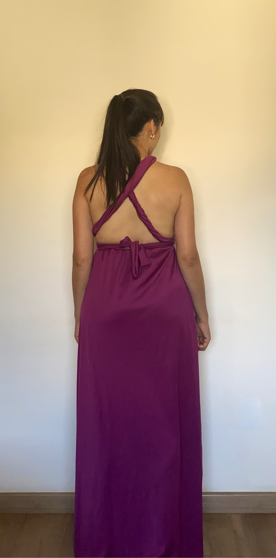 Vestido multiformas fucsia