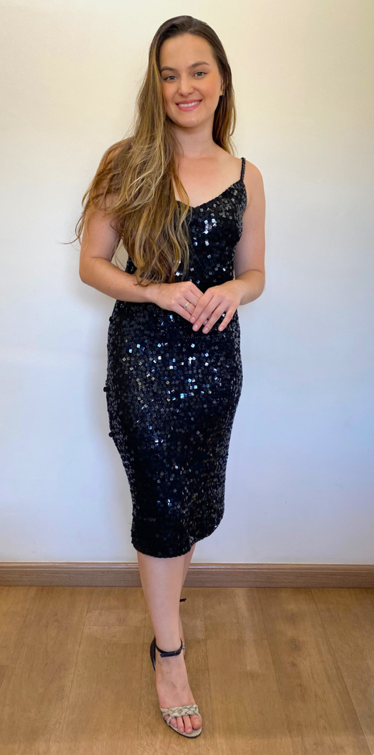 Vestido Midi de Paetês
