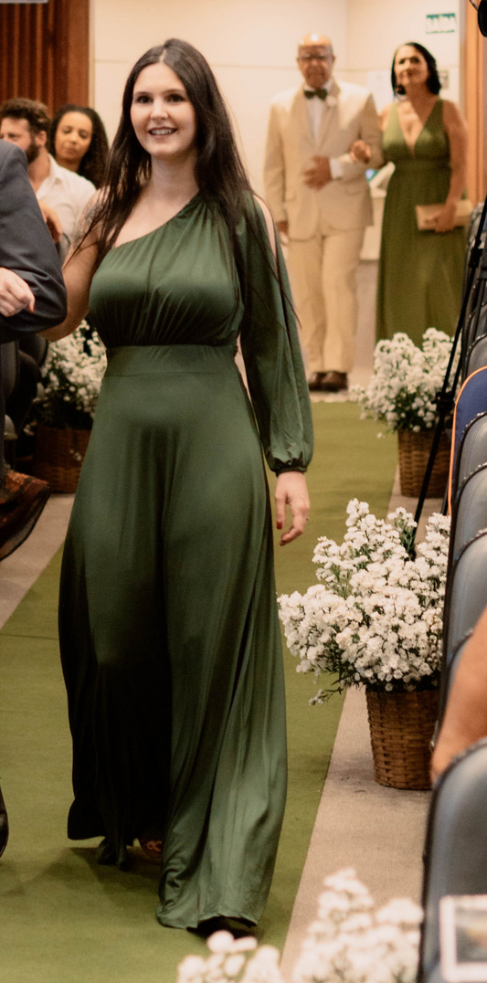 Vestido Longo Verde Aurora