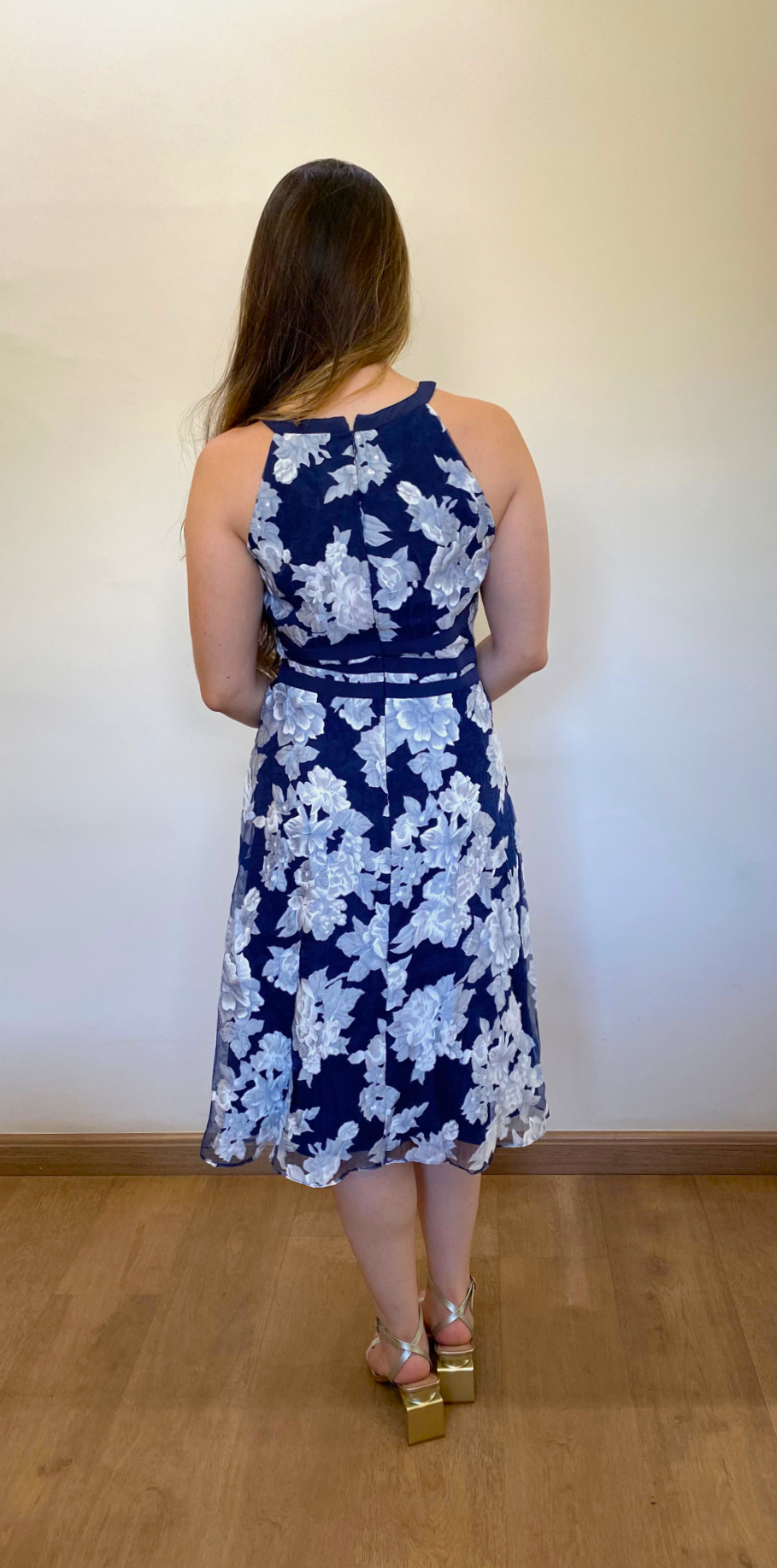 Vestido Midi Floral Azul Multiformas