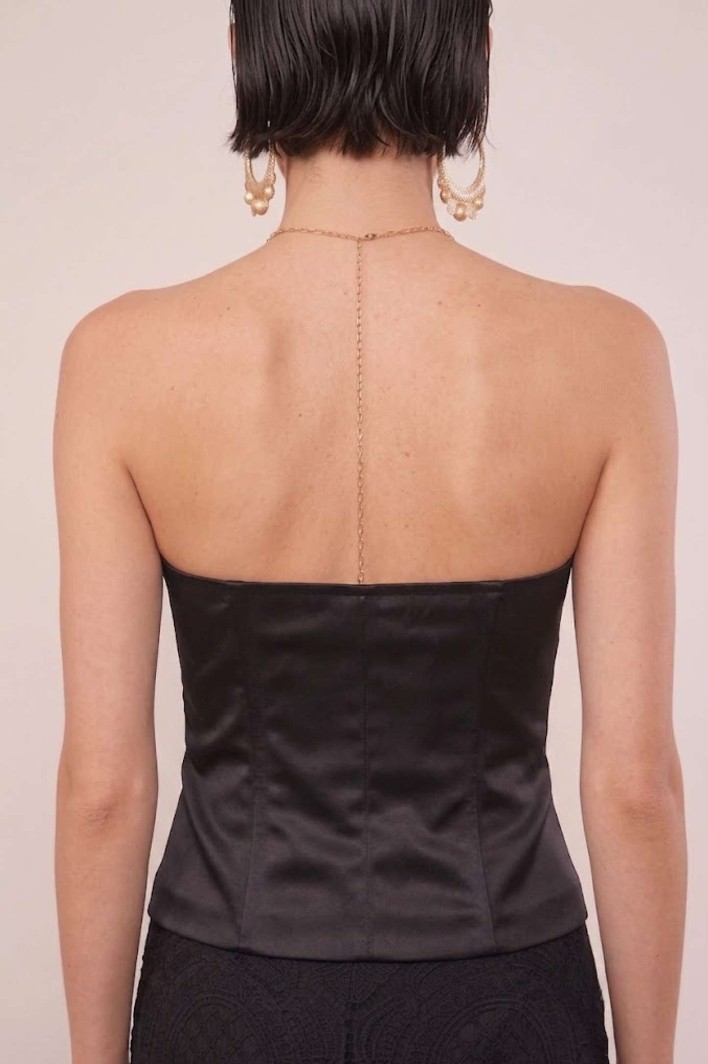 Saia Envelope e Top Bandeau Acetinado
