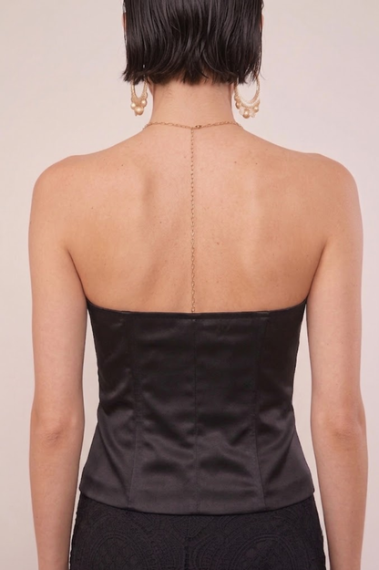 Saia Envelope e Top Bandeau Acetinado