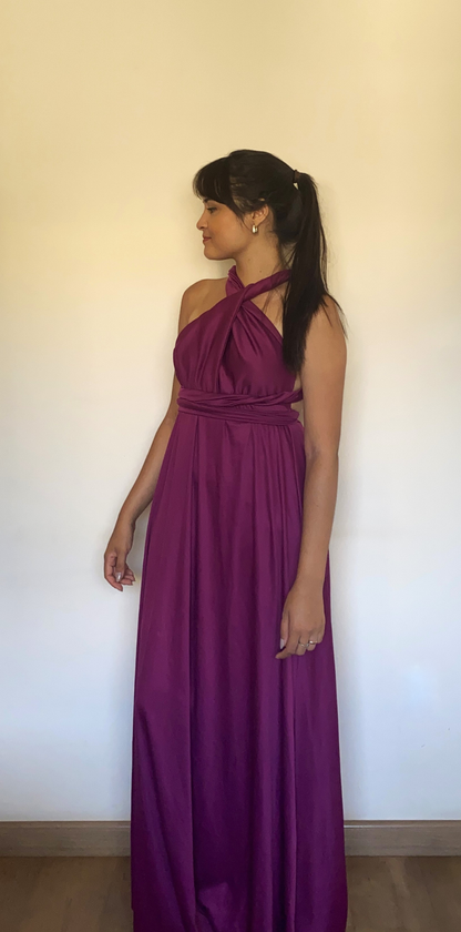 Vestido multiformas fucsia
