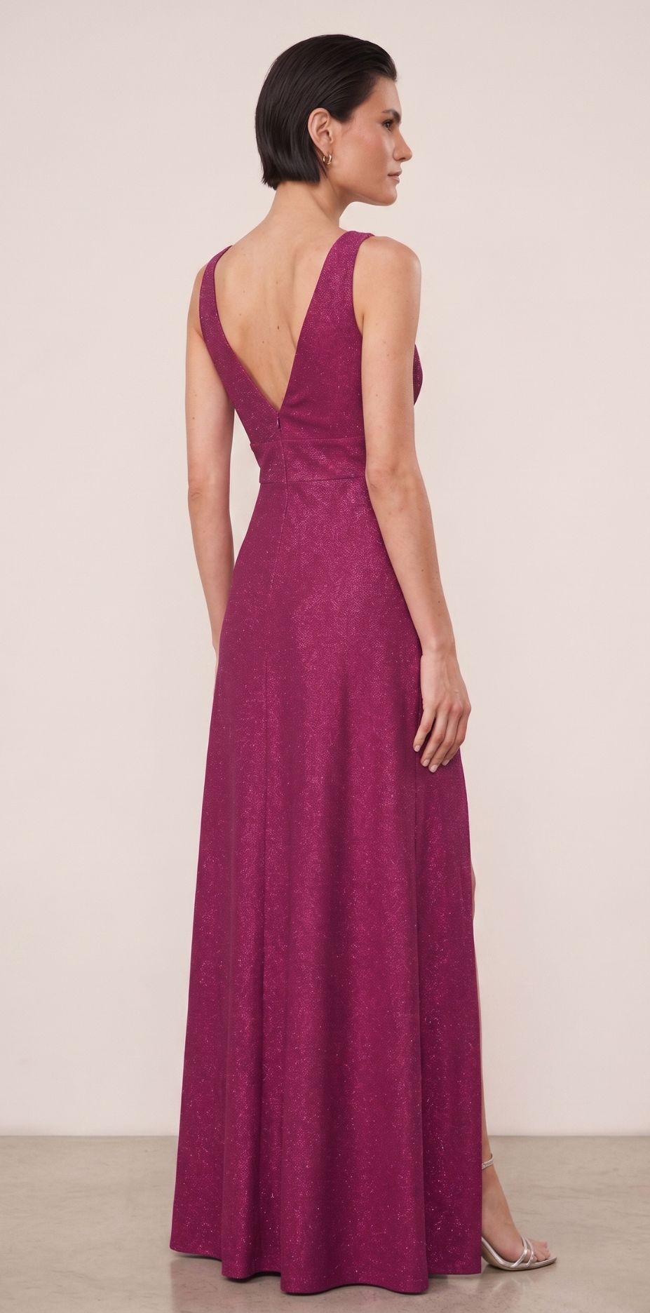 Vestido Longo Fúcsia Radiance com Fenda