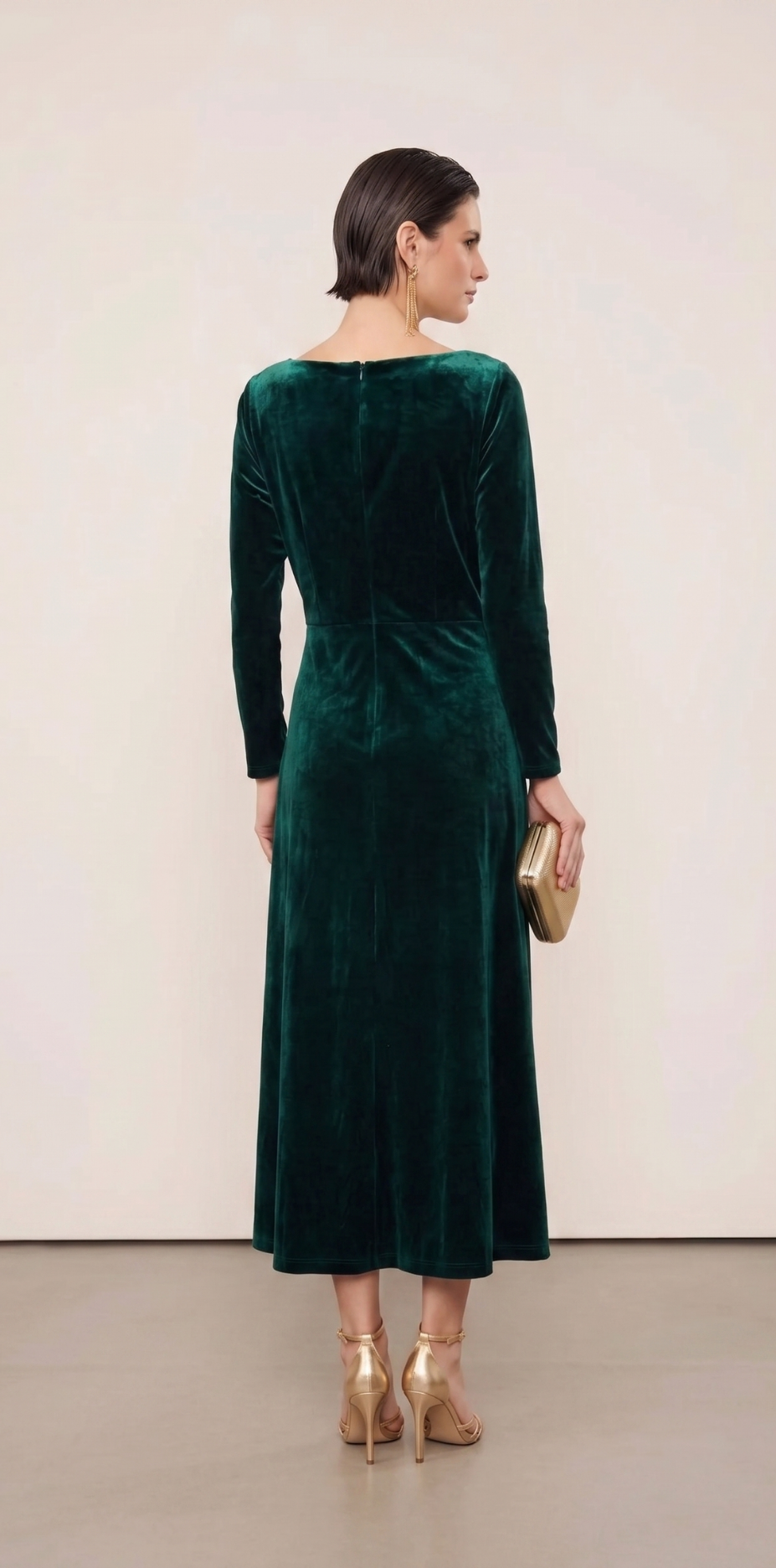 Vestido Midi Verde Esmeralda