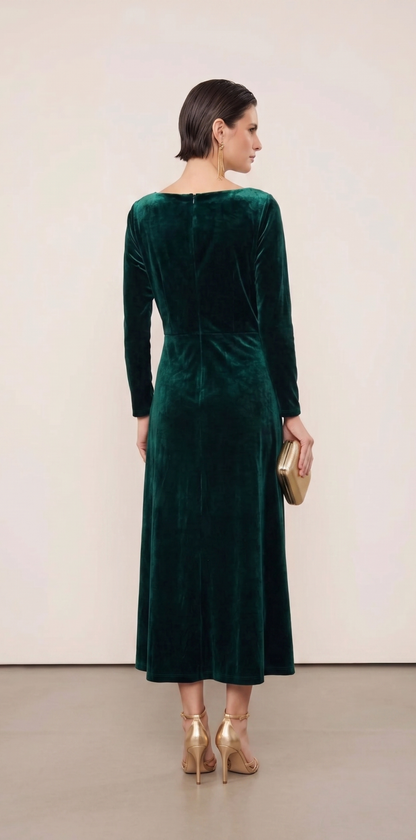 Vestido Midi Verde Esmeralda
