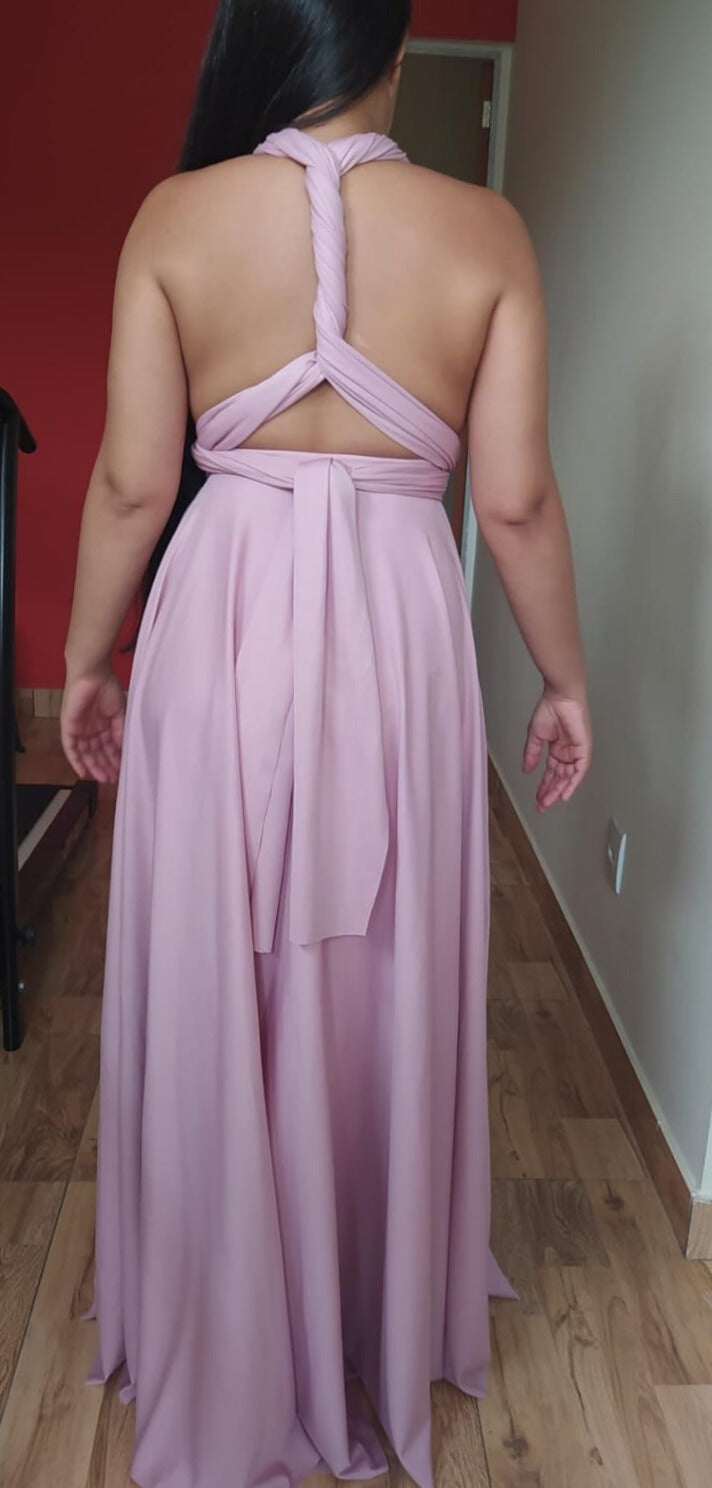 Vestido de Festa Lilás Multiformas