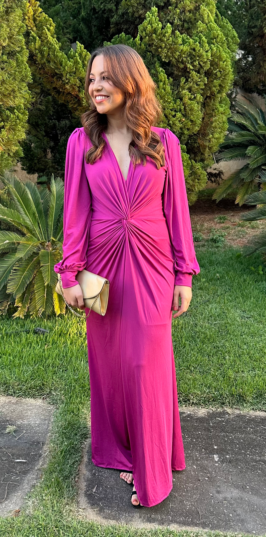 Vestido de Festa Rosa Fúcsia