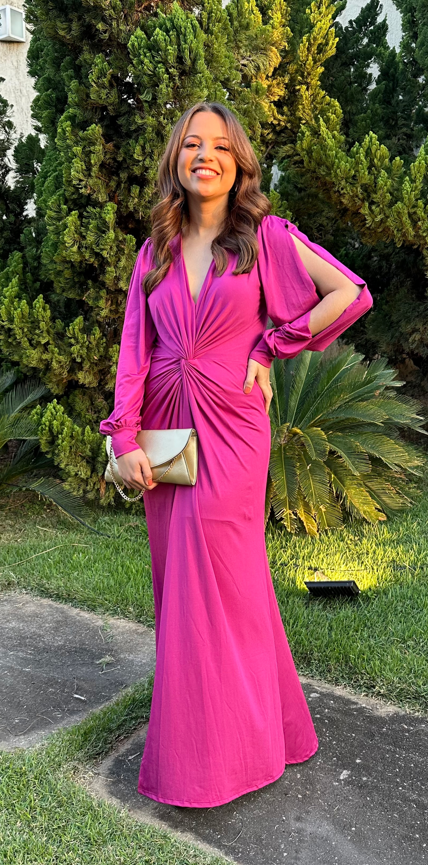 Vestido de Festa Rosa Fúcsia