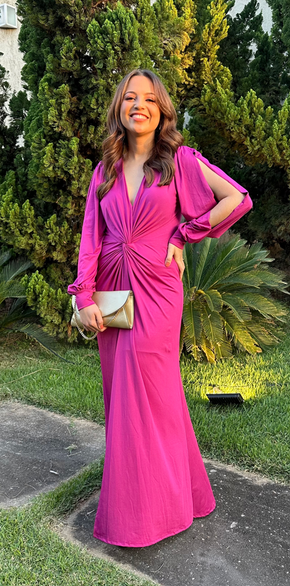 Vestido de Festa Rosa Fúcsia